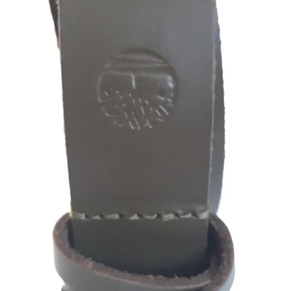 Timberland Dark Khaki 30mm Wrap Keeper Belt XL Minimalist Neutral Office - Picture 4 of 12
